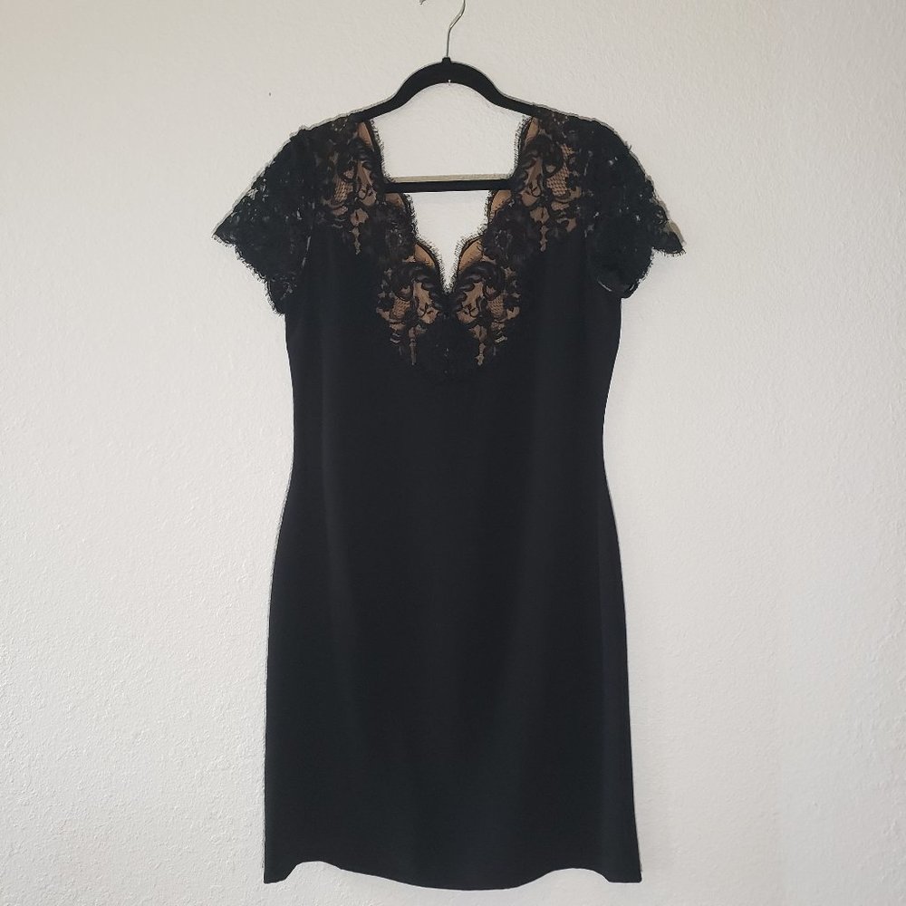 VTG Oscar De La Renta Pink Label Black Dress Sz 12